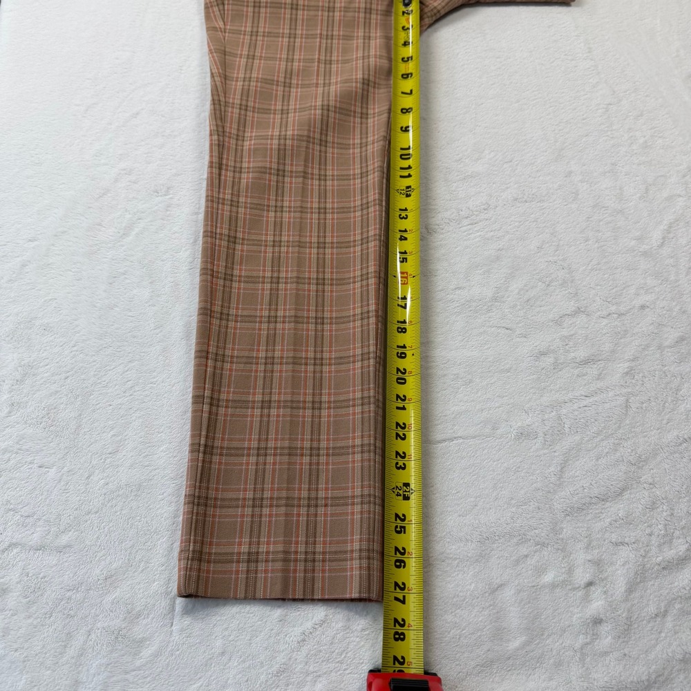 J. Jill Wearever Bi-Stretch Pants Womens 4 Camel Multi Plaid NWT Trousers - Picture 10 of 12